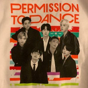 BTS Permission To Dance PTD white photo sweatshirt